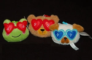 Juego de 3 Clip de Bolsa Llavero Aplastable de Felpa ¡Nuevo! ¡Adorable! - Imagen 1 de 7