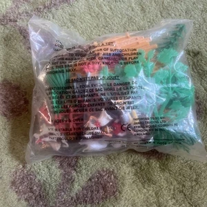 Bolsa nueva de plástico vintage de animales de granja árboles granero - Imagen 1 de 5