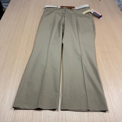 Pantalones McGregor Vintage Años 80 Cinturón 38x30 Hombre Bootcut Pantalones Caquis Chinos Trad Foto 1 de 4