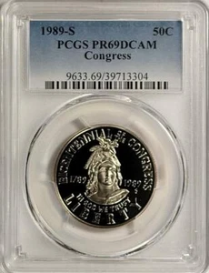 1989 - S  Congress Commemorative Half Dollar - PCGS PR69DCAM - Picture 1 of 2