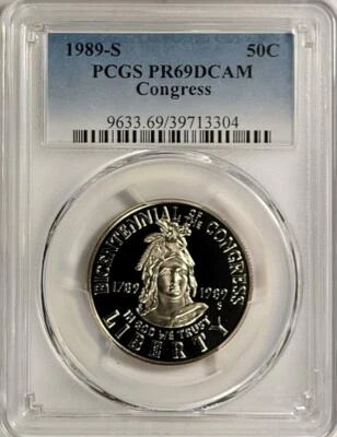 1989 - S  Congress Commemorative Half Dollar - PCGS PR69DCAM - Image 1 of 2