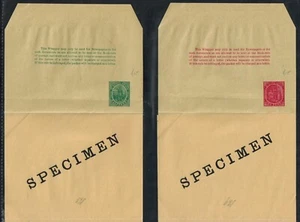 St. Kitts 1903 Postal Stationery Wrappers 1/2d & 1d w/ SPECIMEN OVPT Mint GEM - Picture 1 of 1