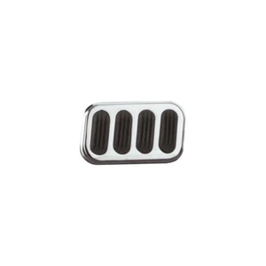 Pedal de freno de acero cromado Lokar XL con inserto de goma SG-6017 Street Hot Rod - Imagen 1 de 1