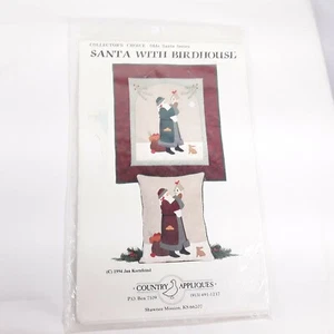 Apliques de campo con patrón de costura de almohada de papá Noel con pajarera - Imagen 1 de 2