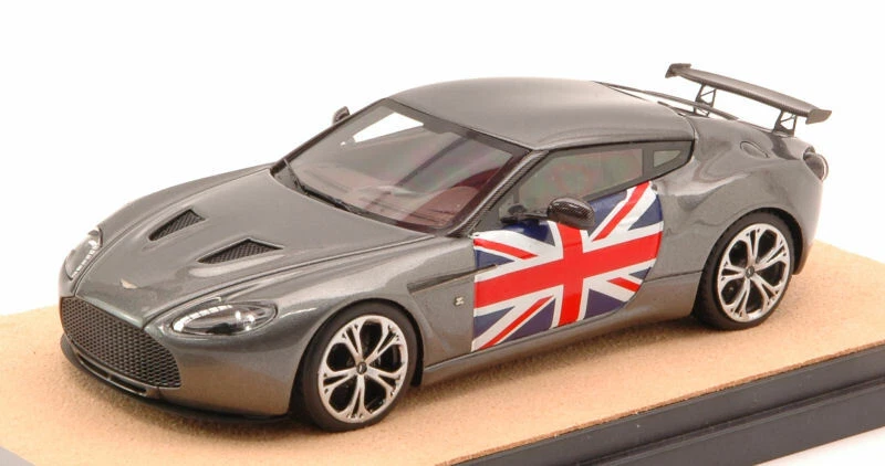 Aston Martin V12 Zagato 2012 Silvergun W/ English Flag Limited 10 Pcs 1:43 Model - Image 1 of 1