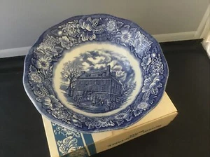 Liberty Blue Staffordshire Historic Round Vegetable Bowl Fraunces Tavern NIB - Picture 1 of 4