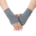 Knitted Cashmere Fingerless Gloves Winter Arm Hand Wrist Warmer Mittens Women