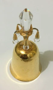 24K Gold Plated and Crystal Bell Hollywood Regency - Picture 1 of 18
