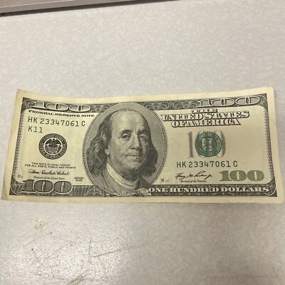 2006 $100 Hundred Dollar Bill Rare Federal Reserve Note Vintage 17 years old - Image 1 of 4