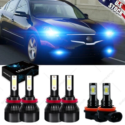 For 2007-2018 Nissan Altima Combo LED Headlight High Low + Fog light bulbs 8000k - Image 1 of 4
