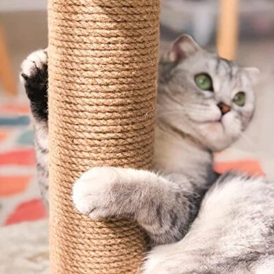 Replacement Post Yellow Sisal Hemp DIY Climbing Frame Cat Scratching Post - Image 1 of 4