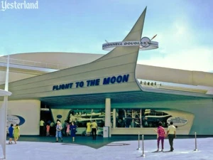 Flight to the Moon Disneyland POSTER 24" X 18" Vintage! - Picture 1 of 2