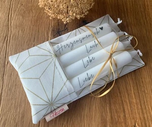 4 Kerzen Set Herzensmensch Herstellung in Handarbeit Geschenkidee Muttertag - Bild 1 von 6