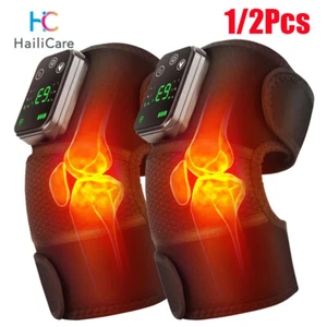 Electric Heating Vibration Knee Joint Pad Wrap Brace Massage Therapy Massager - Picture 1 of 16