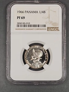 1966 Panama 1/4 Balboa NGC PF69 - Bild 1 von 2