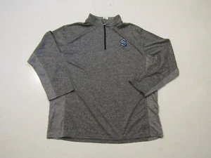 NHL 1/4 Zip SEATTLE KRAKEN Heather Gray Pullover Sz X-Large XL NEW Mens  - Picture 1 of 3