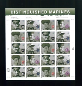 United States 37¢ Distinguished Marines Postage Stamp #3961 MNH Full Sheet - Picture 1 of 1