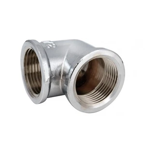 Chrome Female Elbow Water Pipe Curved Wire Connector Adapter 1.3cm 1.9cm - Picture 1 of 1