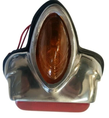 NUOVA FANALE POSTERIORE VESPA VBB VBA GS RETROILLUMINAZIONE LENTE ROSSA E AMBRA - Immagine 1 di 3