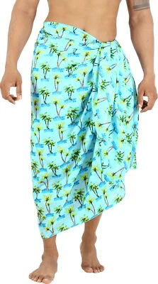 LA LEELA Men's Swimwear Cover Up Swim Wrap Beachwear Sarongs Beach Lava Lava - Image 1 of 3