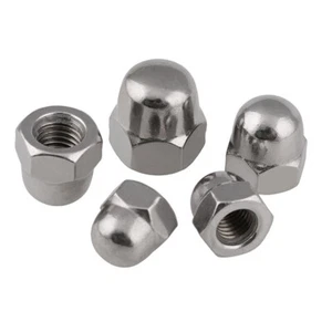 M3-M24 Dome Acorn Nuts Hexagon Domed Cap Nuts 201/A2/A4 Stainless Steel DIN1587 - Picture 1 of 9