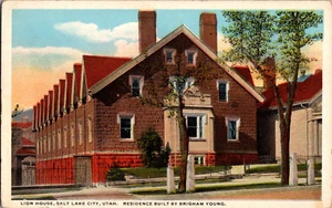 Postkarte Löwenhaus Salt Lake City Utah Residenz gebaut Brigham Young nicht verschickt - Bild 1 von 2