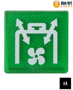 DBG 895140 SWF Style GREEN CEILING FAN Legend Insert - Imagen 1 de 1