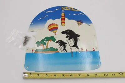 1985 Jumping Dolphin Game Vintage Dah Yang Toys - PARTS - Backdrop Graphic Art - Image 1 of 4