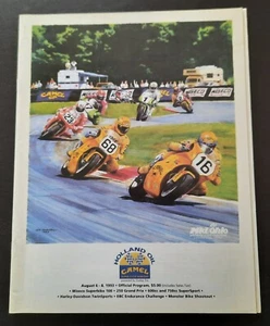 Vintage 1993 Program Mid Ohio Camel Superbike Honda Ducati Polen DuHamel Russell - Picture 1 of 4