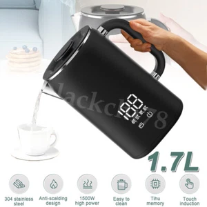 1700ml Electric Kettle Water Boiler, Stainless Steel Electric Kettle 1500W New - Picture 1 of 13