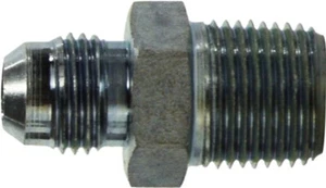 JIC Male Connector, 37 deg JIC Flare, 9/16-18 JIC x 3/8" MIP, Steel 240466 - Picture 1 of 1