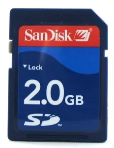 2GB SANDISK FULL SIZE SD MEMORY CARD FOR NINTENDO 3DS Wii CAMERAS NIKON - Picture 1 of 2
