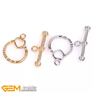 Claddagh Heart 14K Gold Filled Toggle Bracelet Necklace Jewelry Making Clasps - Foto 1 di 16