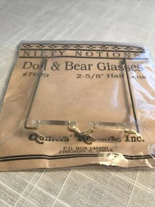 Nifty Notions Doll Santa Bear Eye Glasses 2 5/8 Half Lens New - Picture 1 of 7