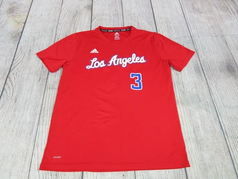 NICE Adidas Climalite LA Los Angeles Clippers Chris Paul Red T-Shirt Youth Large Cover