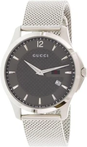 Gucci G-Timeless Men's Dark Gray Dial Mesh Band Watch - YA126315 ($990 MSRP) - Picture 1 of 11
