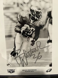 Brian Westbrook Hand Signed Autograph Philadelphia Eagles B&W Photo 8x10 GTP - Picture 1 of 3