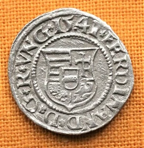 Medieval Hungarian Kingdom Coin - Habsburg Ferdinand I. Silver Denar, 1541. - Picture 1 of 2