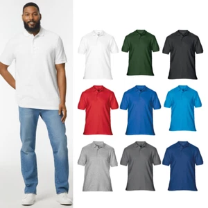 Men's Piqué Polo T-shirt 85800 - Gildan Hammer Cotton Sport Shirt - Picture 1 of 31
