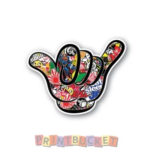 Sticker bomb shaka Hang loose sticker 130mm quality water/fade proof JDM - Picture 1 of 1