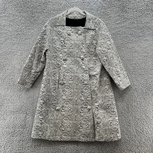VTG 60s RainCheetahs by Naman Coat Womens Large Gray Faux Snakeskin MOD Swing - Picture 1 of 21