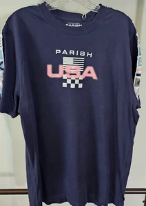PARISH NATION T-Shirt Worldwide Blau USA Herren Größe XL - Bild 1 von 6