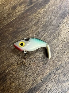 Vintage Tom Mann's POGO Green Back SHAD Lipless Rattling Crankbait Approx 2" - Picture 1 of 4