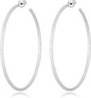 Trendy Hypoallergenic Silver Hoop Earrings for Women - Stylish Open Hoop Earring