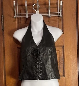 Wilsons Leather XL Black Halter Ladies Best Lace UpFully Lined - Picture 1 of 12