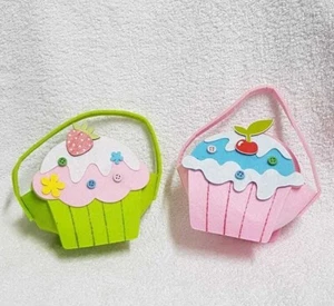 Cute Felt Gift Bags Cupcake Pattern - Picture 1 of 4