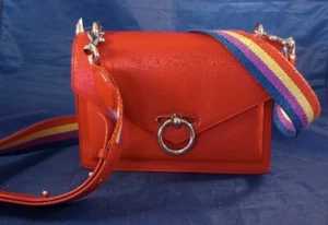 New Rebacca Minkoff JEAN Leather Crossbody TAMATO Rainbow Strap - Picture 1 of 12