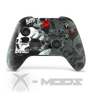 XBOX ONE SERIES CUSTOM CONTROLLER - GREY SKULLS - SOFT TOUCH - Picture 1 of 7