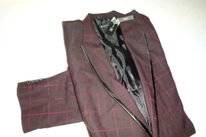INC International Concepts mens SLIM sports coat maroon jacket blazer -2XTL - Picture 1 of 10