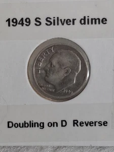 1949 s roosevelt dime Mint Error Reverse "D/D" - Picture 1 of 7